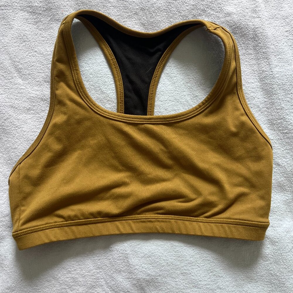 FLEO Racerback Sports Bra Olive Green Women’s Medium